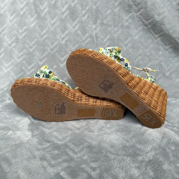Kate Spade New York Patio Platform Wedge Sandal Blue Floral Women’s Size 8.5 - Picture 9 of 10